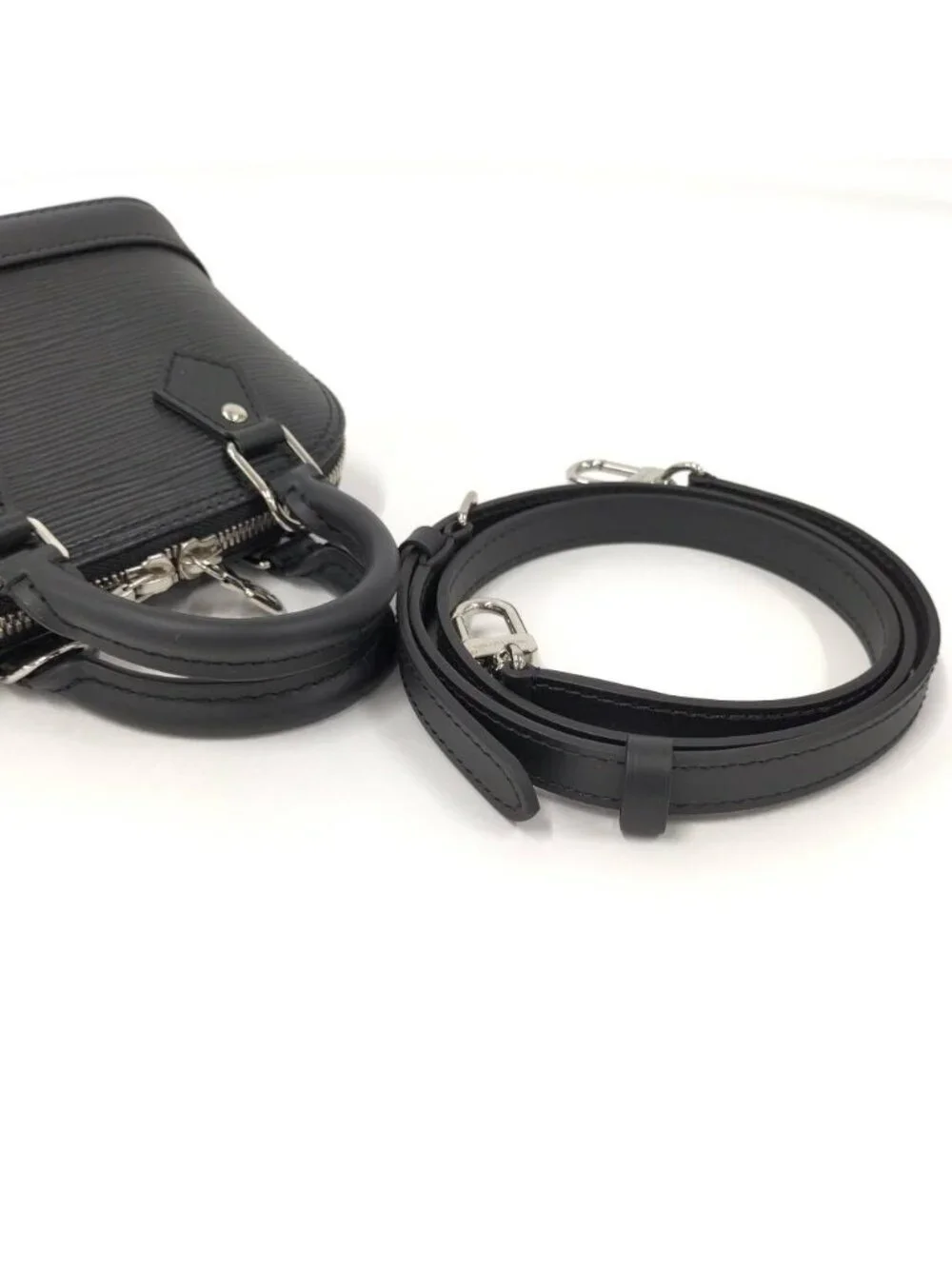 Louis Vuitton Nano Alma 2-Way Shoulder Bag Epi Leather Noir Black